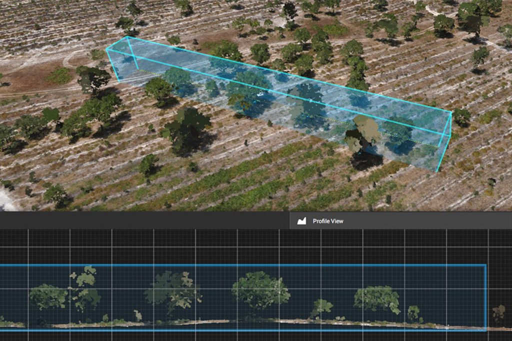 Perfil transversal de nuvem LiDAR: exemplo Perfil transversal de nuvem LiDAR: exemplo